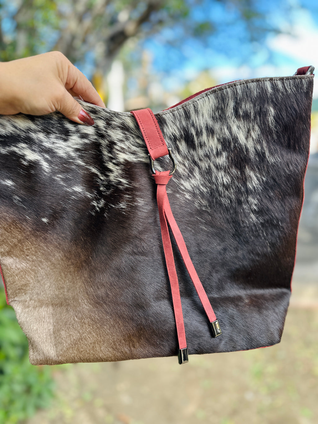 Montana Rose Cowhide Shoulder Bag