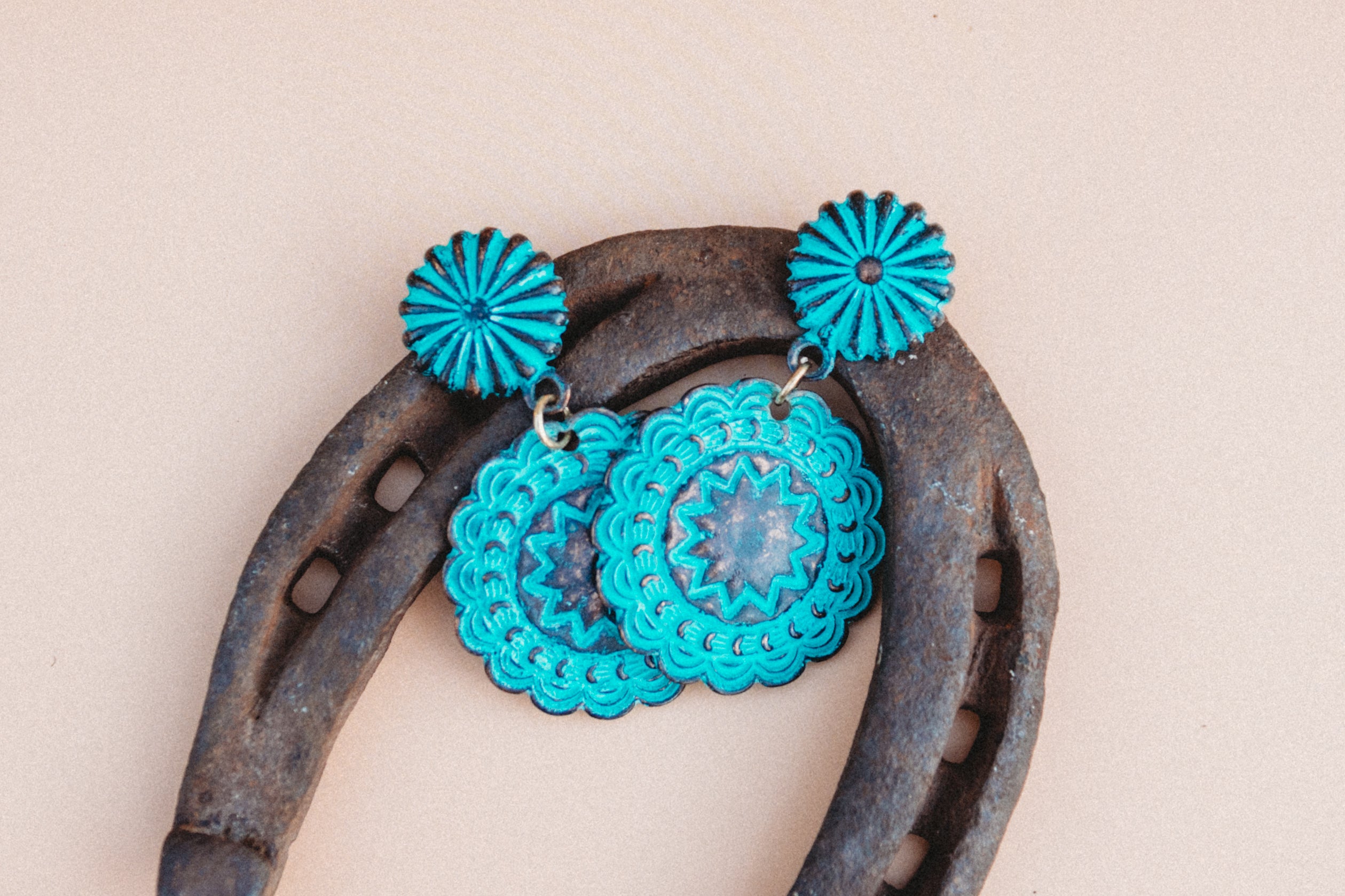 Dolly Round Western Earrings