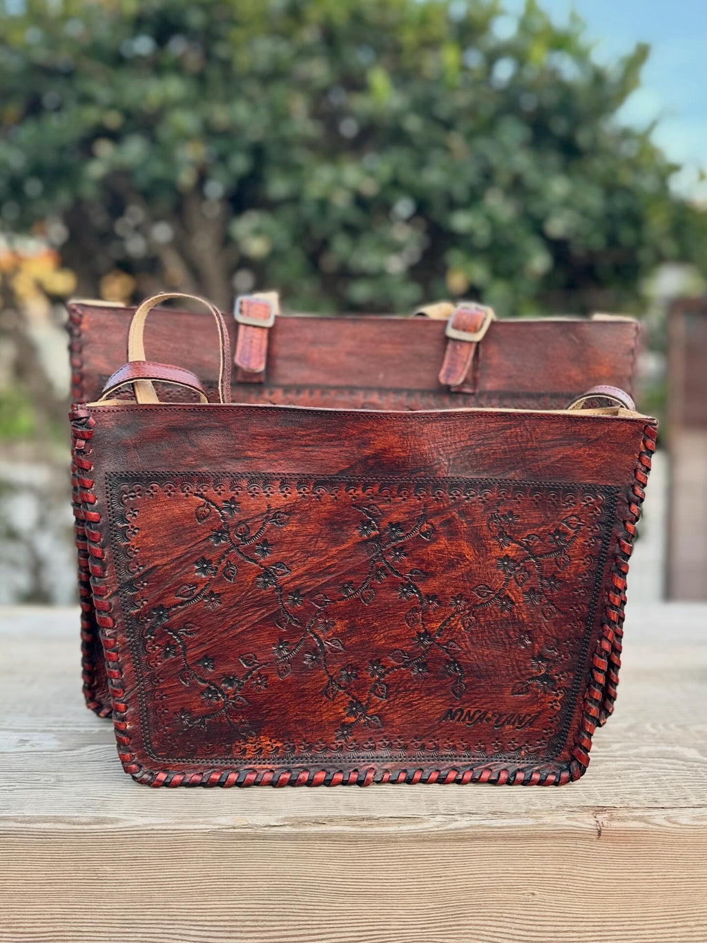 Rosa del Desierto Embossed Tote - Medium