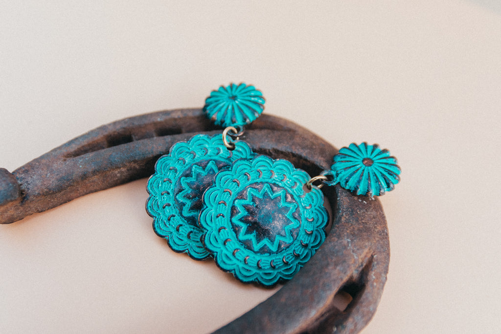 Dolly Round Western Earrings