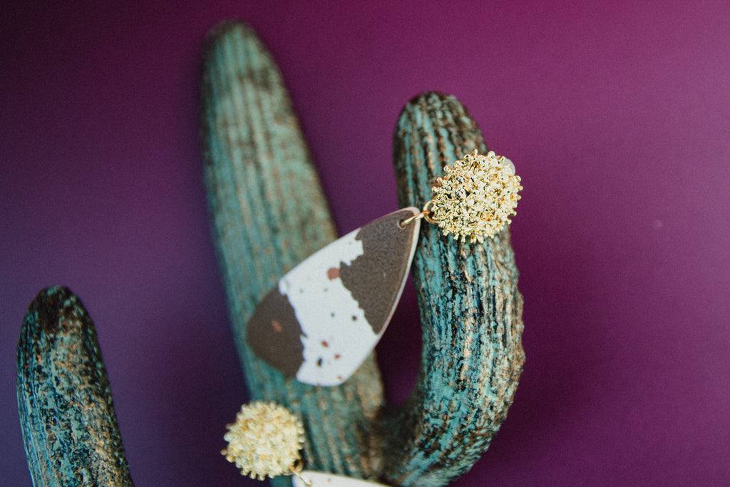 Golden Cowgirl Drop Earrings