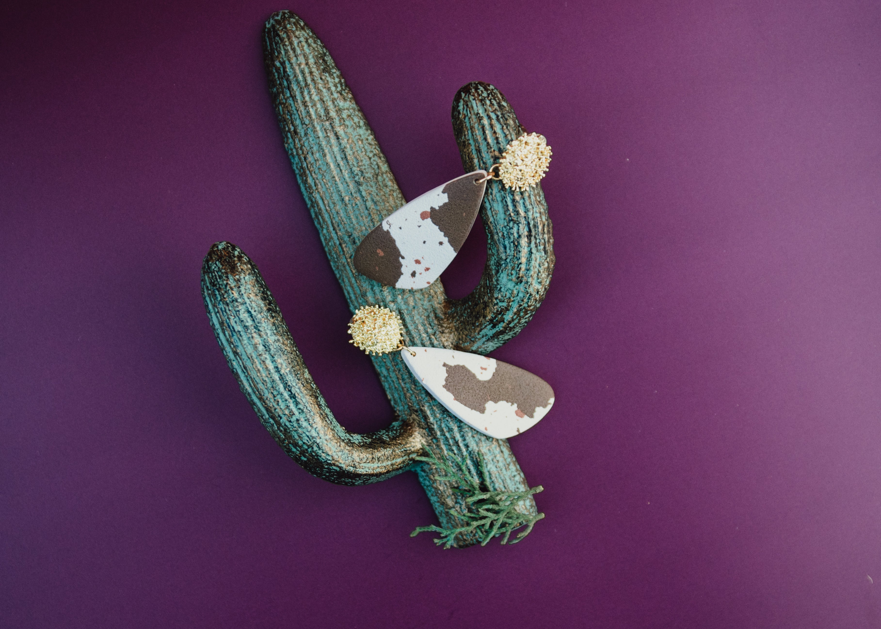 Golden Cowgirl Drop Earrings