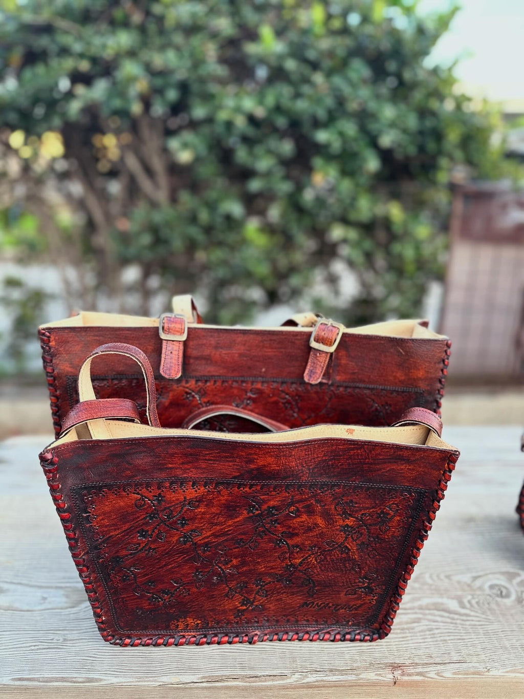 Rosa del Desierto Embossed Tote - Large